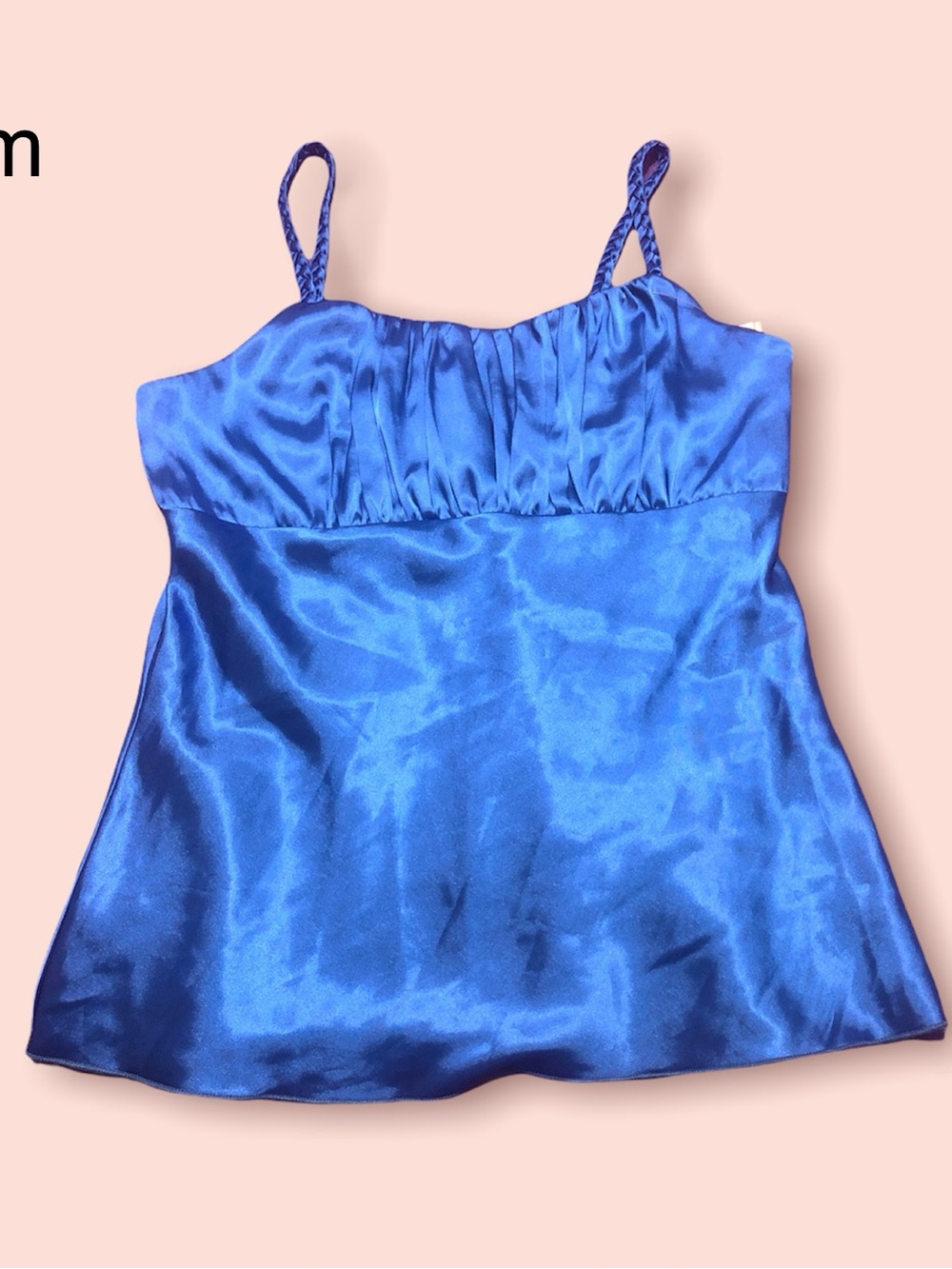 Satin Cami Tank Top in Royal Blue